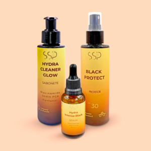 Skincare KIT Sérum, Sabonete Líquido e Protetor Solar 30 FPS Seja Sua Pele